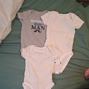 Gray and White Kids One Piece Set